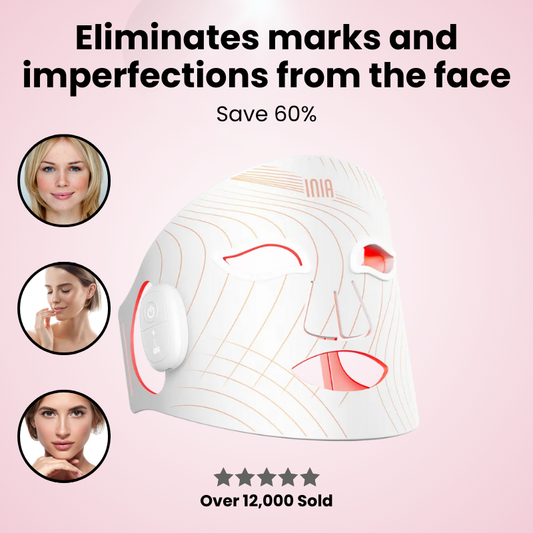 INIA GLOW - Wireless LED Face Mask-with Red Light Therapy